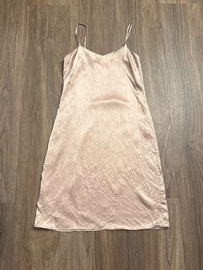 Jenni kayne champagne color satin mini slip dress. Small/ Medium